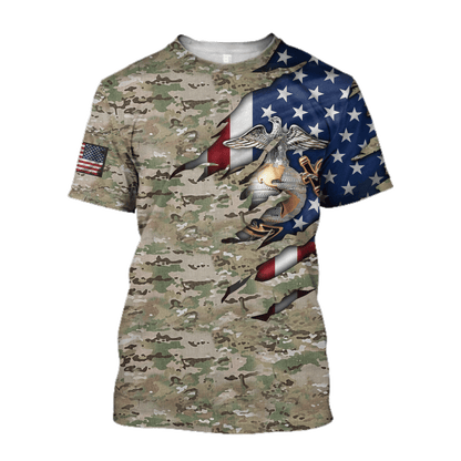 Army 3D All Over Printed Unisex Shirts