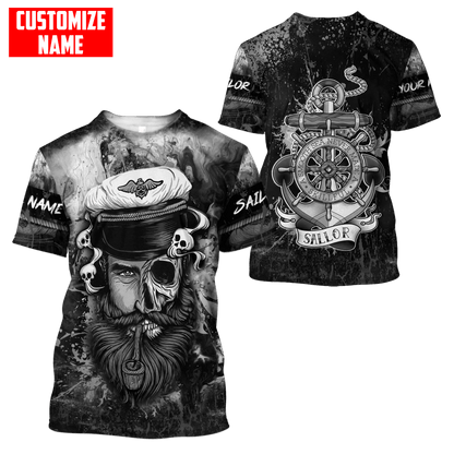 Customized name A Smooth Sea Never Made A Skillful Sailor 3D Printed Shirts