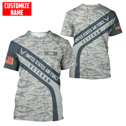 Premium Unique U.S Air Force Veteran Polo All Over Printed Personalized Shirt