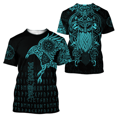 Premium Raven Of Odin Tattoo 3D All Over Printed Shirts