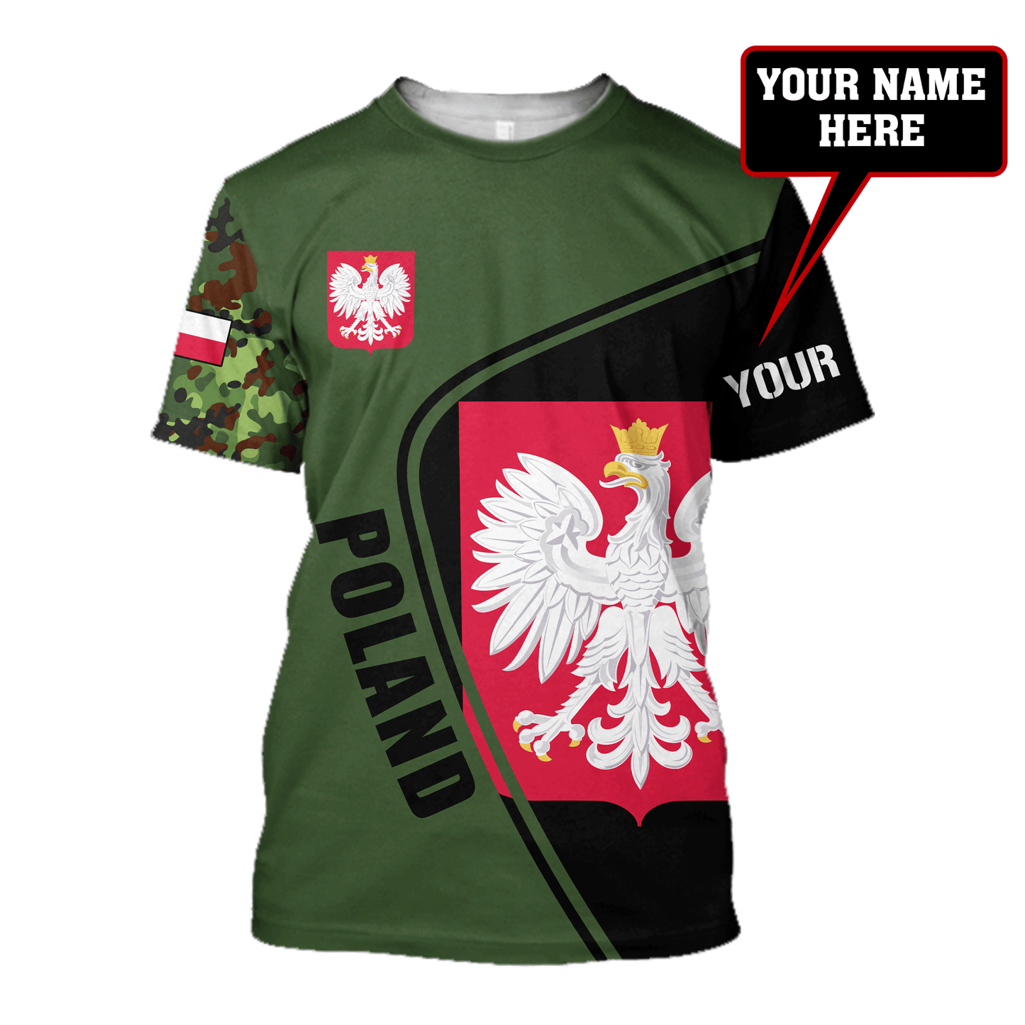 Personalized Polska 3D All Over Printed Unisex Hoodie