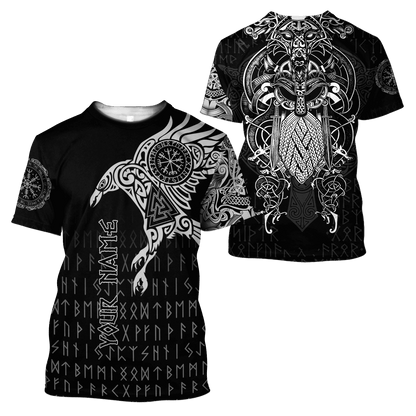 Premium Raven Of Odin Tattoo 3D All Over Printed Shirts