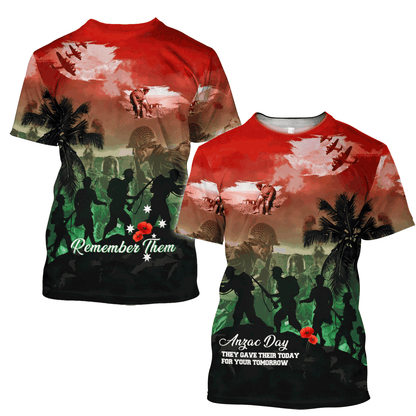 Remembrance Anzac Day Premium Unisex Shirts ML