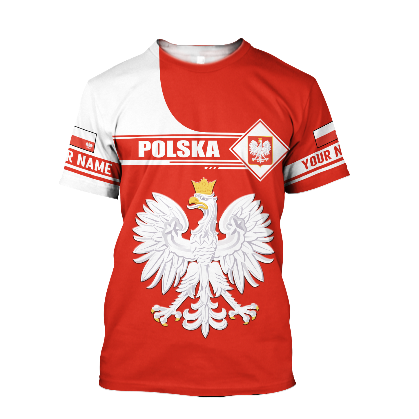 Personalized Polska 3D All Over Printed Unisex Hoodie Old