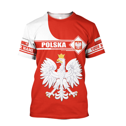 Personalized Polska 3D All Over Printed Unisex Hoodie Old