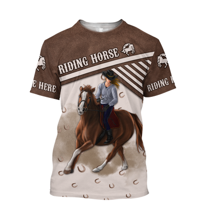 Riding Horse 3D All Over Printed Unisex Shirts