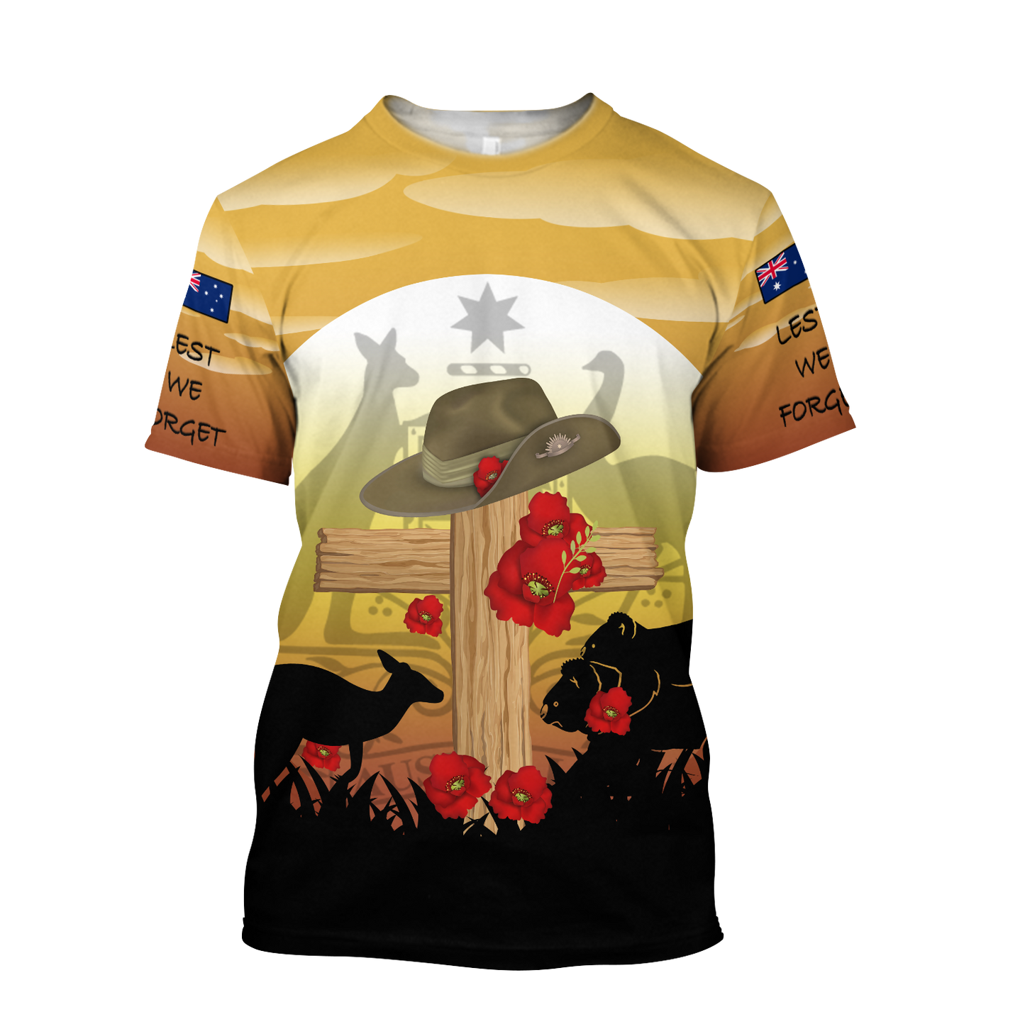 Premium Lest We Forget Anzac Day 3D All Over Printed PL