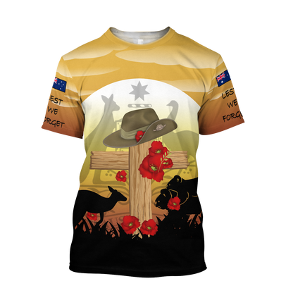 Premium Lest We Forget Anzac Day 3D All Over Printed PL