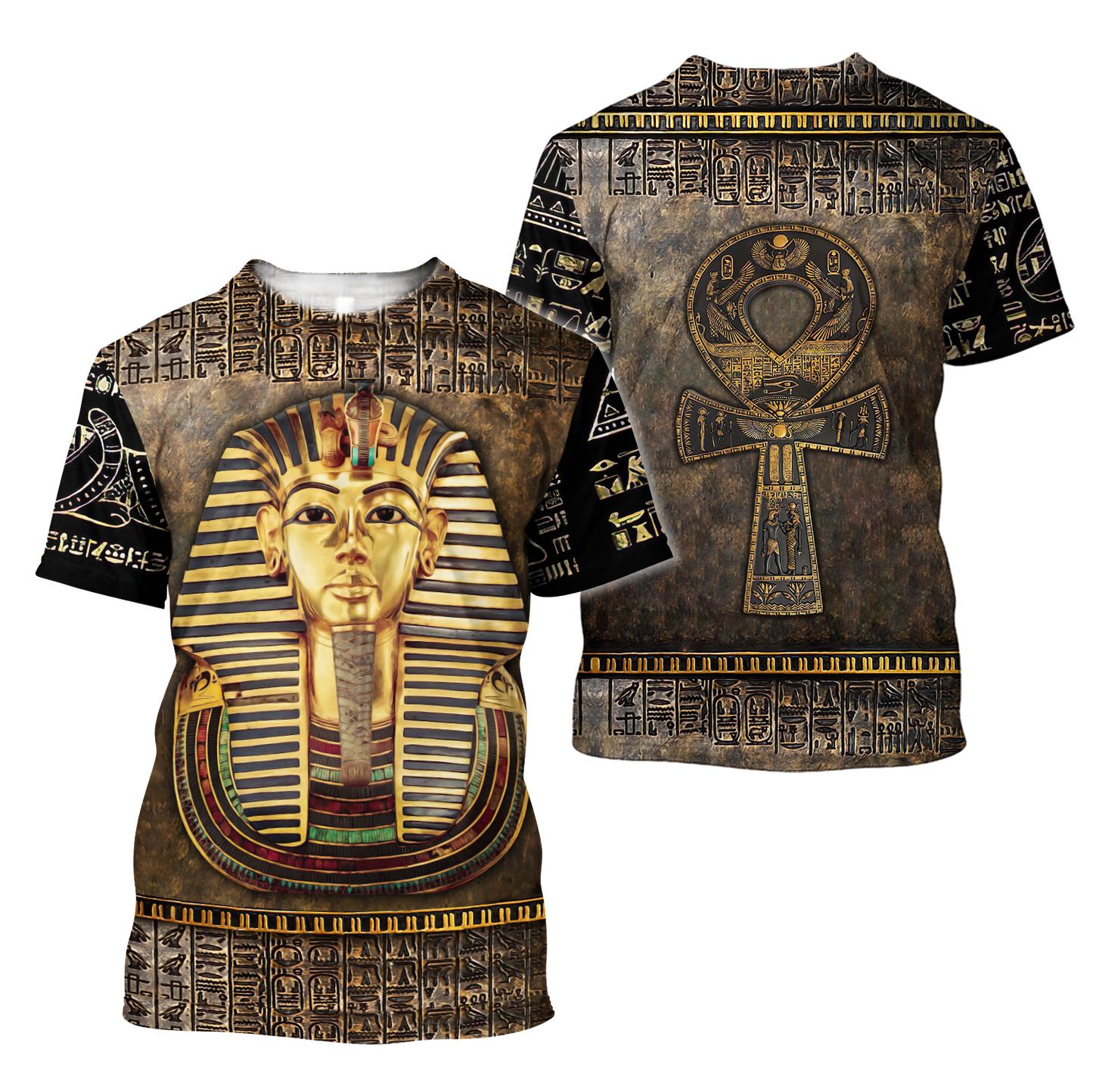 Custom name Pharaoh Ancient Egypt Ankh 3D design print shirts