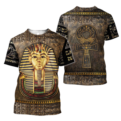 Custom name Pharaoh Ancient Egypt Ankh 3D design print shirts