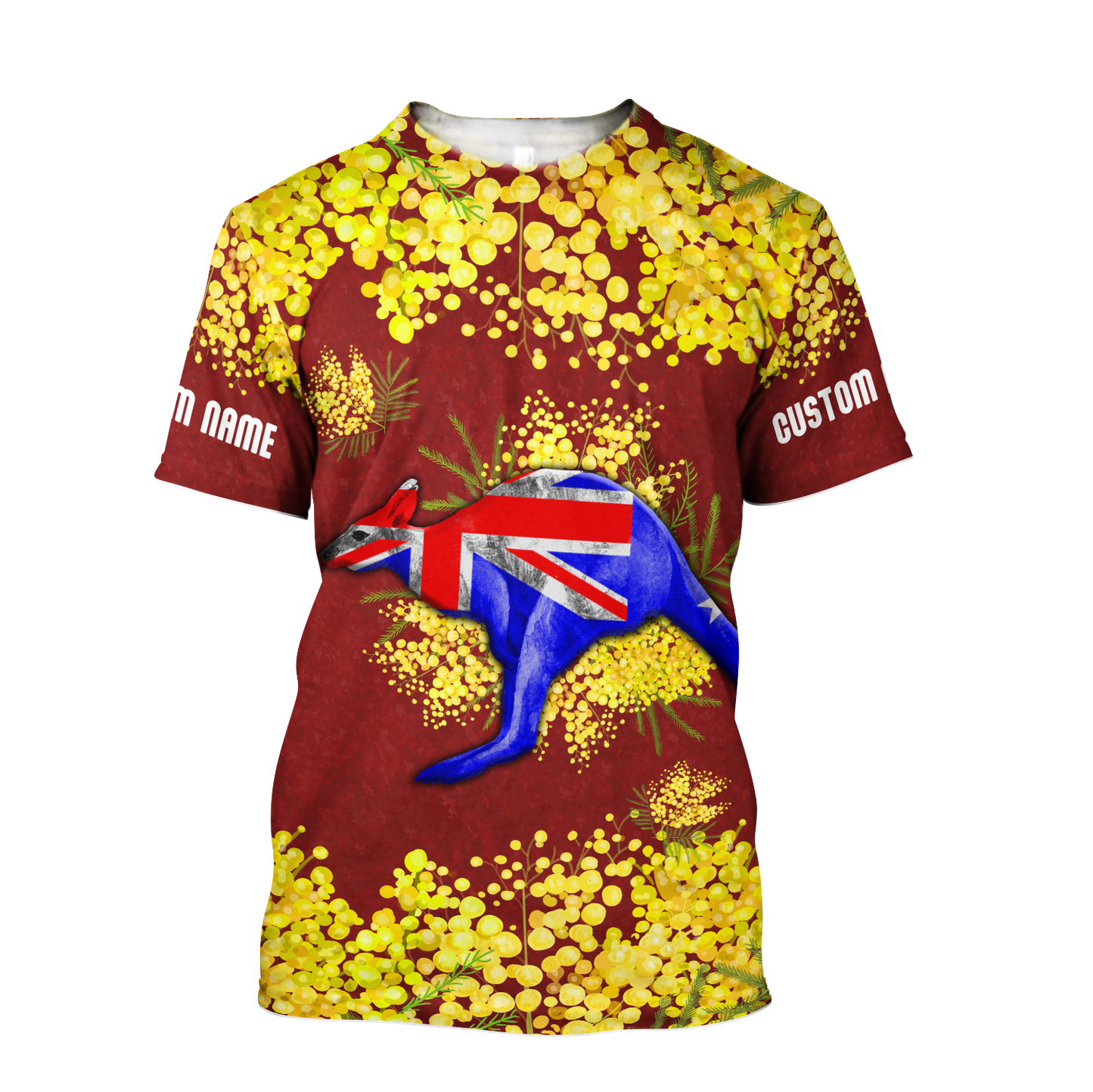 Tmarc Tee Custom name Australia Kangaroo Golden Wattle shirts
