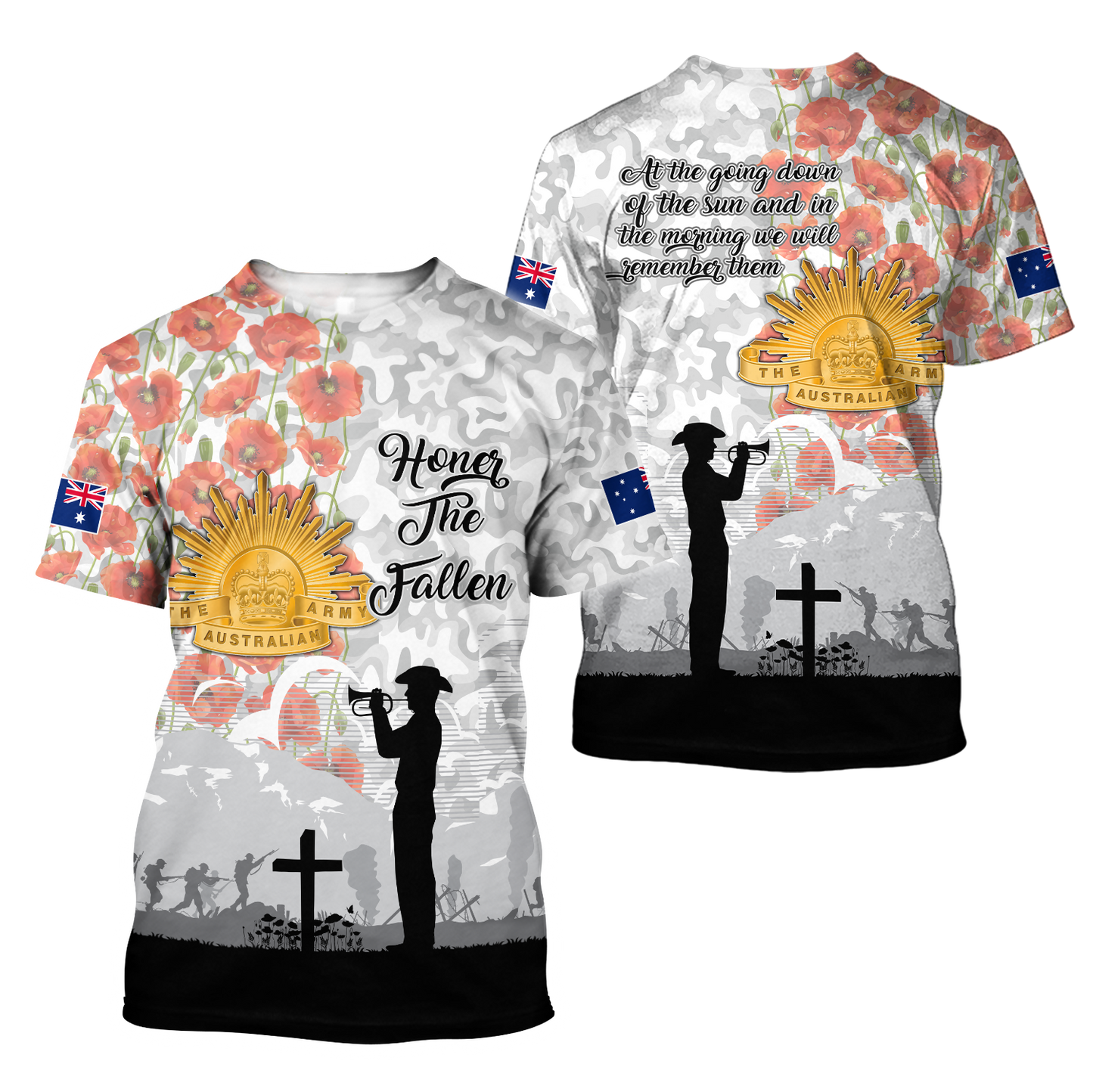 Lest We Forget Anzac Day 3D All Over Printed