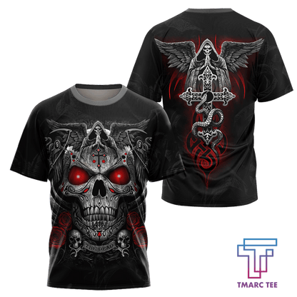 Tmarc Tee Blessing Skull 3D All Over Printed Unisex Shirts