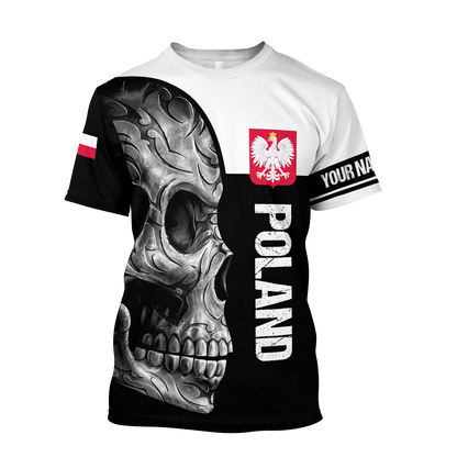 Personalized Polska Skull 3D All Over Printed Unisex Hoodie