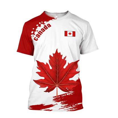Canada Day No3 Name Pullover Premium Unisex Hoodie Maple Leaf