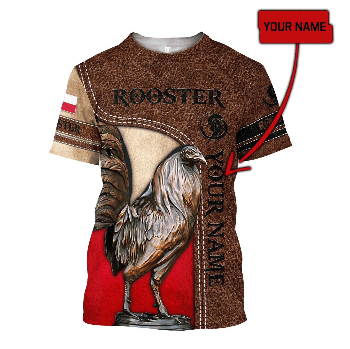 Personalized Polska Rooster 3D All Over Printed Unisex Hoodie
