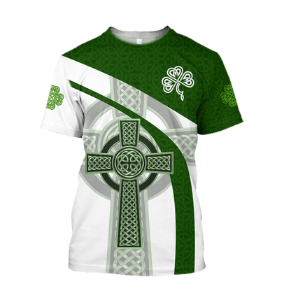Irish Celtic Knot Cross 3D Design print shirts