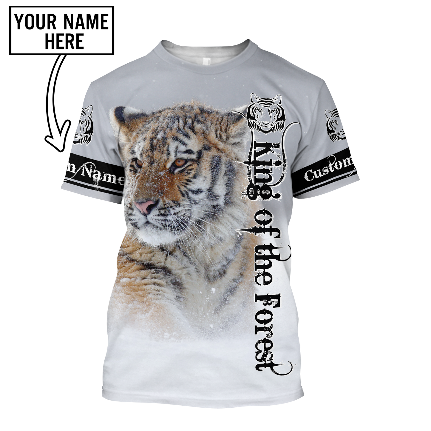 Customize Name Tiger 3D All Over Printed Shirts