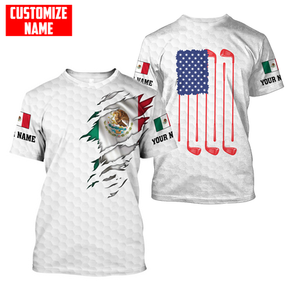 Persionalized Mexico 3D All Over Printed Unisex Shirts