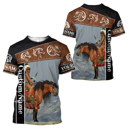 Personalized Name Native Horse 3D All Over Printed Unisex Shirts