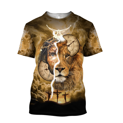 Failth Over Fear Lion Jesus 3D All Over Printed Shirts