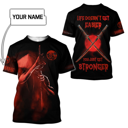 Customize Name Samurai Tattoo Japan 3D All Over Printed Unisex Shirt