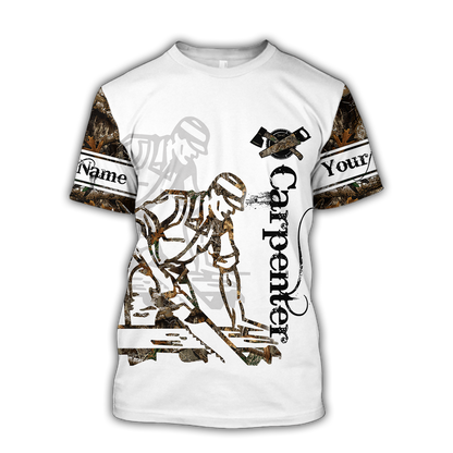 Personalized Name Carpenter 3D All Over Printed Unisex Shirts Tattoo