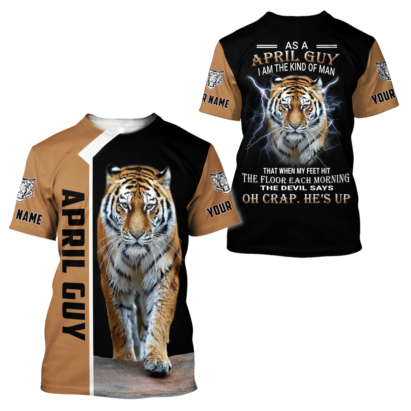 Customize Name April Tiger Hoodie For Men And Women PD17042101