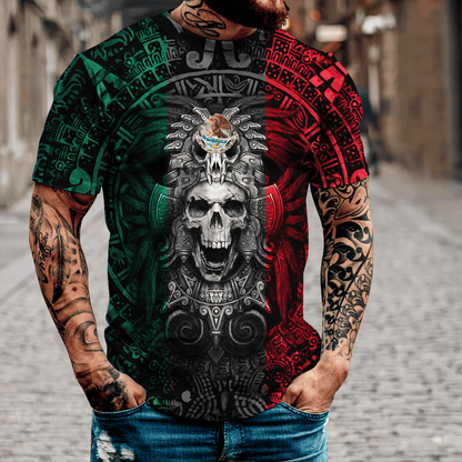 Mexican Aztec Warrior 3D All Over Printed Shirts