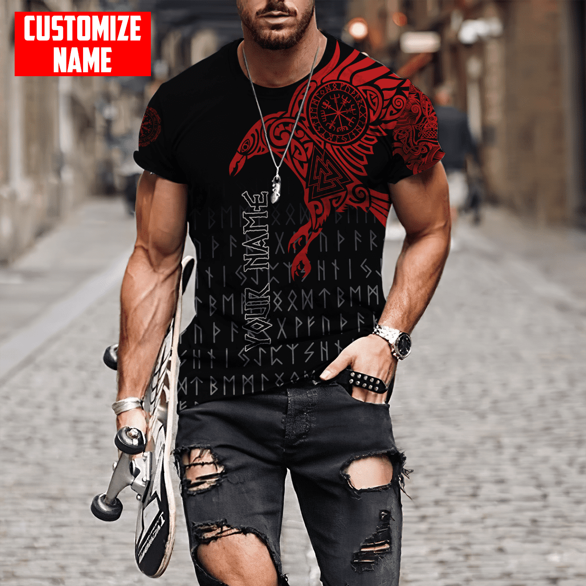 Premium Raven Of Odin Tattoo 3D All Over Printed Shirts