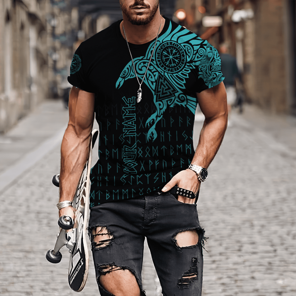 Premium Raven Of Odin Tattoo 3D All Over Printed Shirts