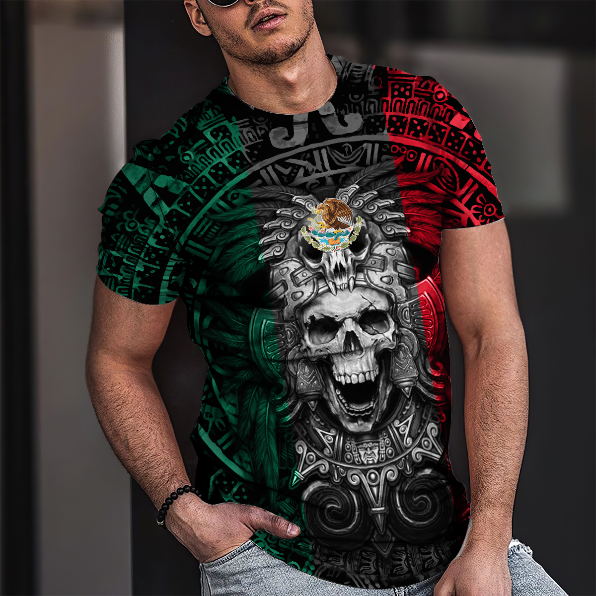 Mexican Aztec Warrior 3D All Over Printed Shirts