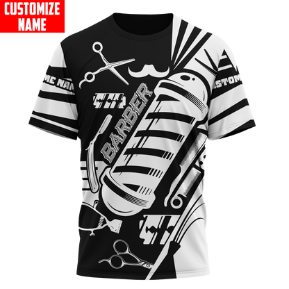 Personalized Name Barber 3D All Over Printed Unisex Shirts