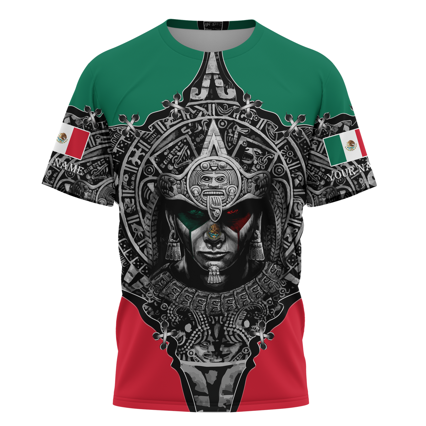 Personalized Name Aztec Mexican 3D All Over Printed Unisex Shirts