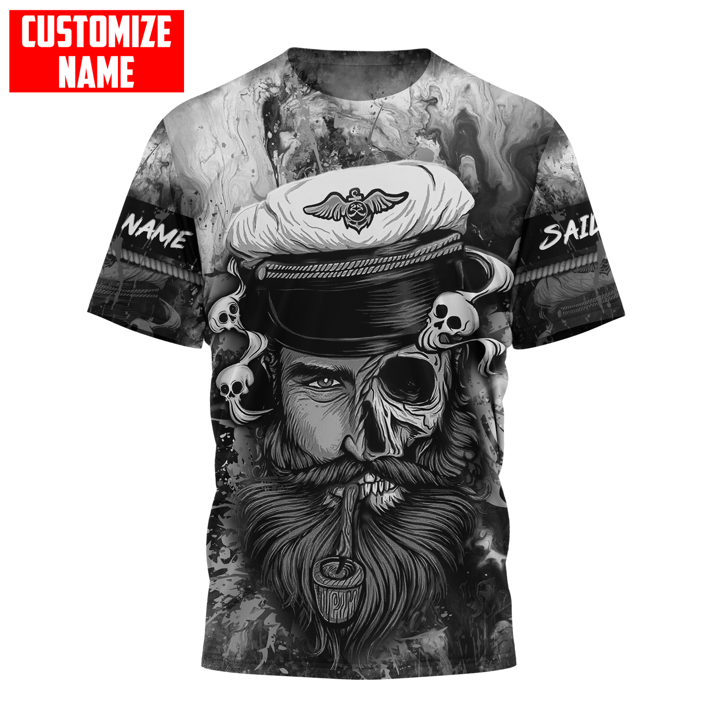 Customized name A Smooth Sea Never Made A Skillful Sailor 3D Printed Shirts