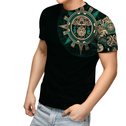 Aztec Mexican Blue 3D All Over Printed Unisex Hoodie no1
