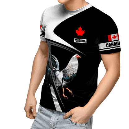 Personalized Canadian Rooster 3D Printed Unisex Shirt