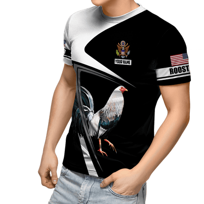 Personalized Rooster 3D Printed Unisex Shirt