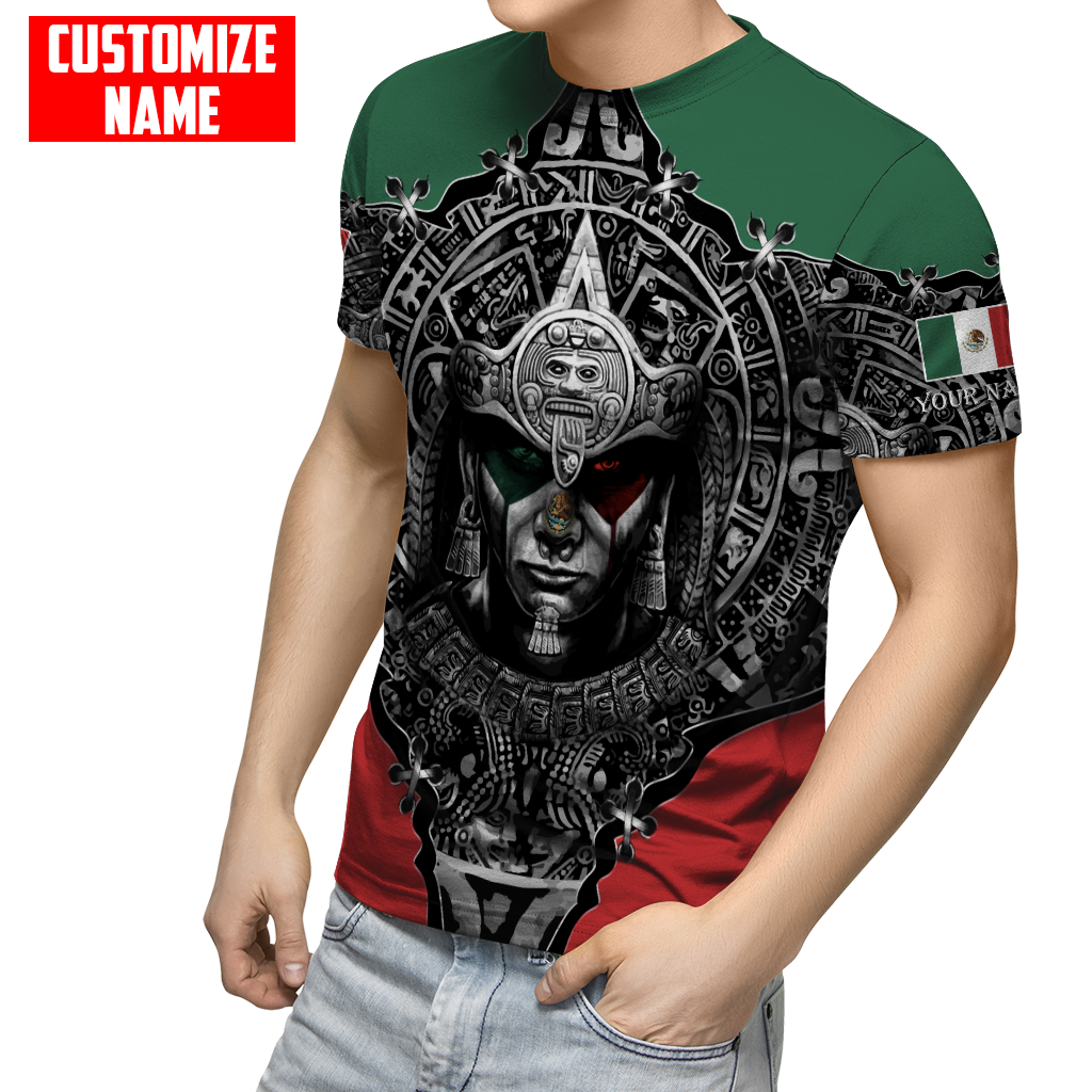 Personalized Name Aztec Mexican 3D All Over Printed Unisex Shirts