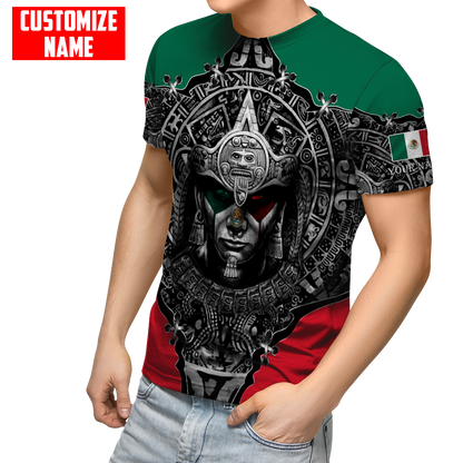 Personalized Name Aztec Mexican 3D All Over Printed Unisex Shirts