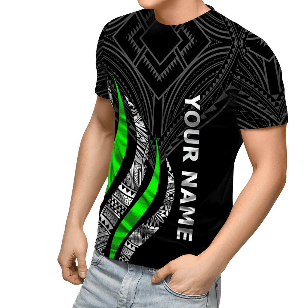 Polynesian Green And Tattoo Unisex Shirts Personalize ML