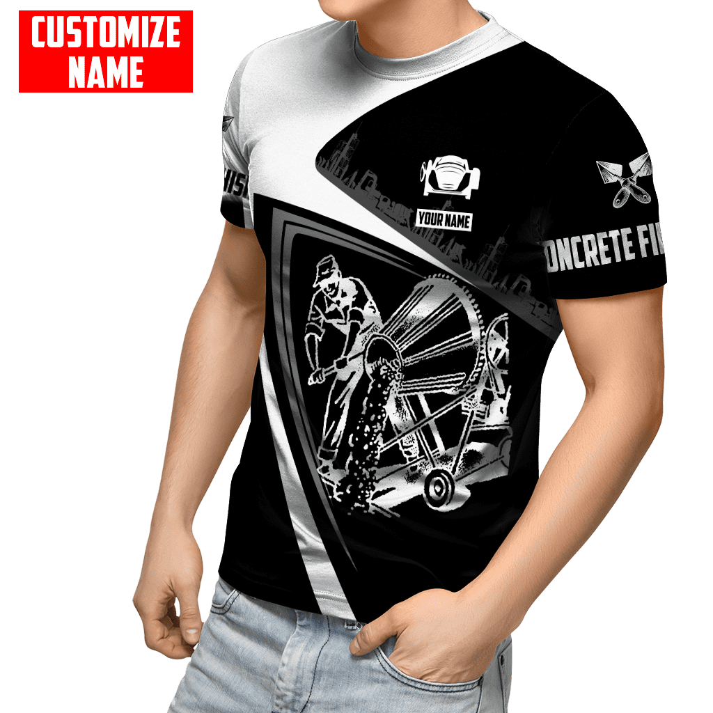 Customized Name Mixer Concrete Finisher 3D All Over Printed Unisex Shirts