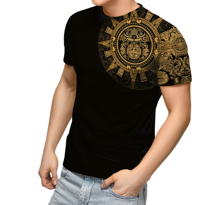 Aztec Mexican Yellow 3D All Over Printed Unisex Hoodie no2
