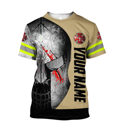 Customize Name Firefighter 3D All Over Printed Hoodie Shirts For Men And Women MH08122004