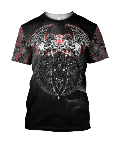 Satanic Skull Symbols Hoodie For Men And Women