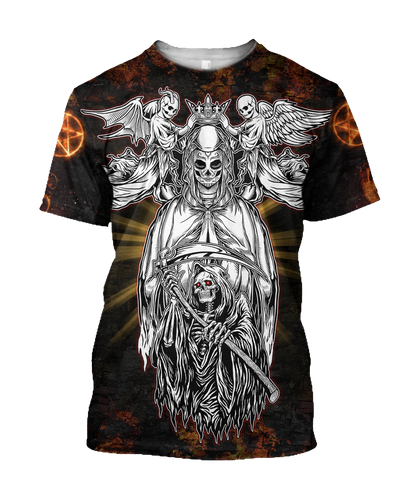 Skull Satnaic Fire Hoodie For Men And Women JJ07022101