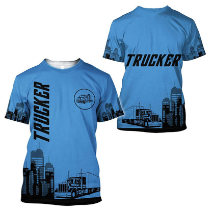 Trucker 3D All Over Printed Shirts For Men and Women