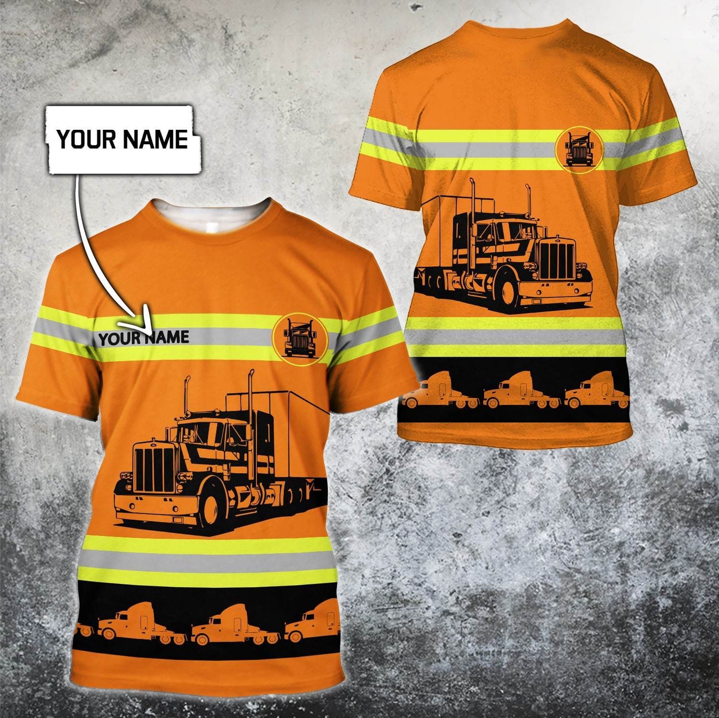 Customize Name Trucker 3D All Over Printed Unisex Shirts