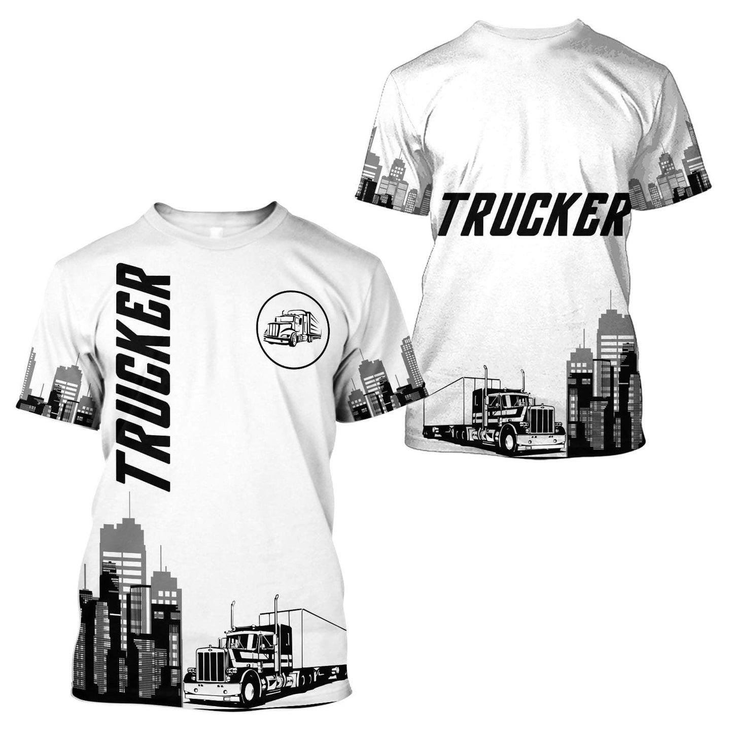 Trucker 3D All Over Printed Shirts For Men and Women