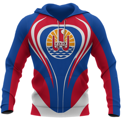 Tahiti Flag Hoodie Cannon Style - Bn10 - Amaze Style™-Apparel
